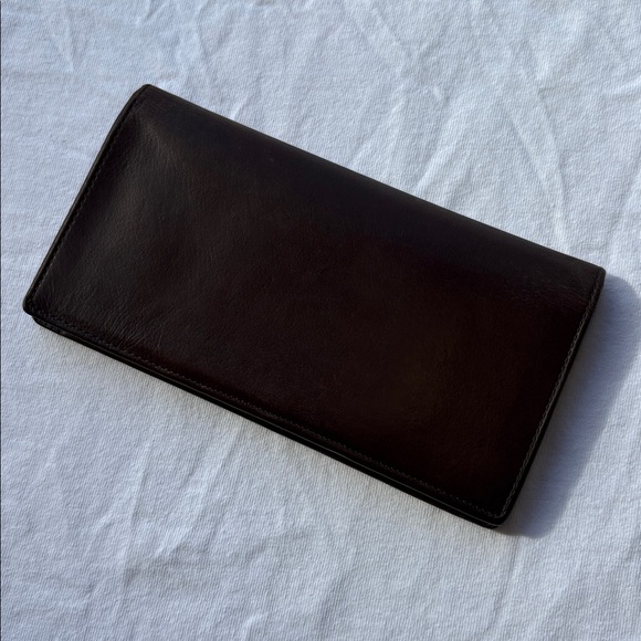 RARE VINTAGE Coach Leather Card Wallet Water Buffalo Brown - Picture 4 of 6